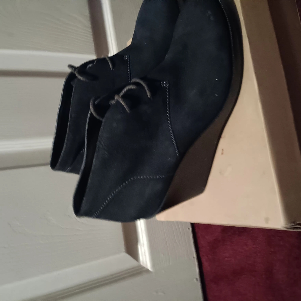 Women's Black Suede Ankle Boots